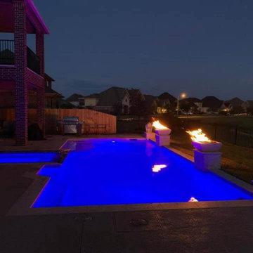 Pool with LED lights