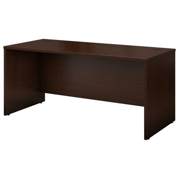 Spacious Desk, Thermally Fused Laminate Top With Wire Management, Mocha Cherry