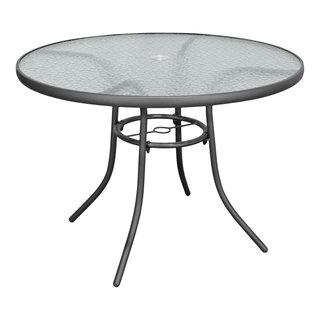 40 inch round glass shop patio table