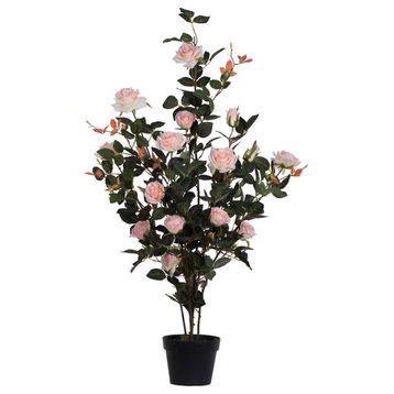 Vickerman 45" Rose Plant in Pot, Pink