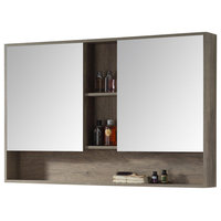 Fine Fixtures Surface Mount Bathroom Medicine Cabinet, Grey.