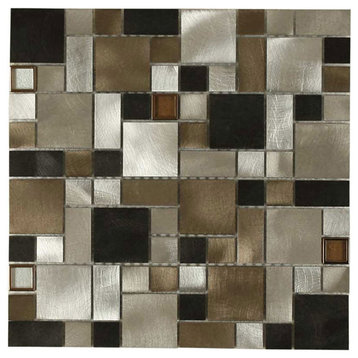 Mosaic Tile Victoria Metals Series Mini Versi Floor Wall Bathroom Shower, Falls
