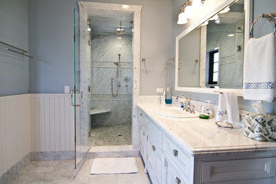 Classic Marble Slab Shower