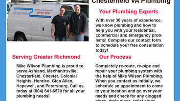 Clogged Drain Removal  Richmond, Chesterfield, and Henrico
