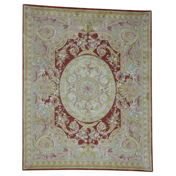 Savonnerie Hand-Knotted Thick And Plush Napoleon III Rug, 8'9"x11'9"