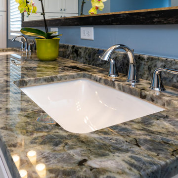 Coty Award Winning Modern Primary Accessible Bath With Lemurian Blue Granite
