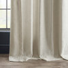 Heavy Faux Linen Curtain Single Panel, Malted Cream, 50w X 84l