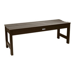 Highwood USA - Lehigh Picnic Bench, Weathered Acorn, 4' - Outdoor Benches