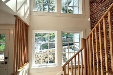 Example of a transitional staircase design in Boston