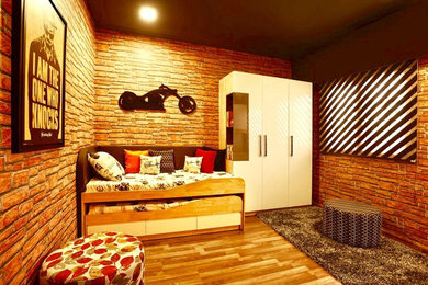 Example of a mountain style kids' room design in Other