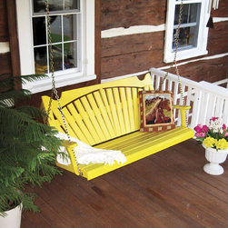 Pine Fanback Swing - Patio Furniture And Outdoor Furniture