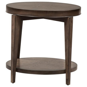 Round End Table Urban Brown