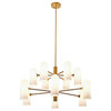 White Glass Maximalist Chandelier, Liang and Eimil Pawson