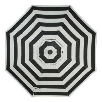 9' Round Universal Sunbrella Replacement Canopy, Black Stripe