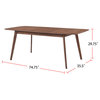 Rectangular Dining Table in Natural Walnut