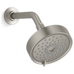 Kohler - Kohler Purist 1.75GPM Multifunction Showerhead, Air-Induct Tech, Brushed Nickel - Enjoy luxurious showering combined with up to 30 percent water savings. This Purist 1.75-gpm showerhead provides three distinct sprays  full coverage, pulsating massage, or silk spray  all enhanced with Katalyst technology for a completely indulgent showering experience. By infusing two liters of air per minute, Katalyst delivers a powerful, voluptuous spray that clings to the body with larger, fuller water drops.