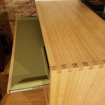 Fold Out Maple Cabinet Table