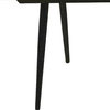 Modern Farmhouse Dining Bench, Flared Legs & Stitched Goat Leather Seat, Brown