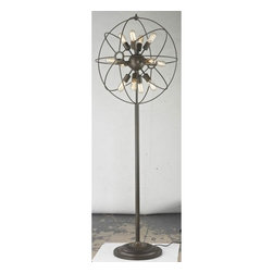 Sputnik Floor Lamp with Rustic Finish - Table Lamps