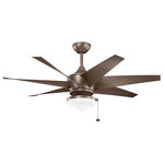 Kichler - 54" Lehr II Fan, Coffee Mocha - Designed to match the style of the 80in. Lehr ceiling fan, the Lehr II, in Coffee Mocha is smaller at 54-inches, making it practical for residential applications. The Lehr II is also wet location and Climates rated.