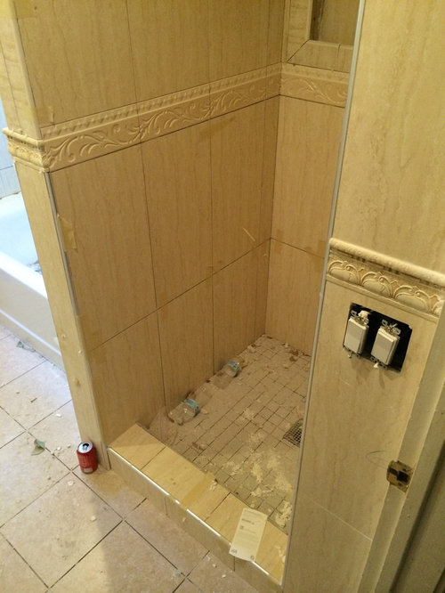 Shower wall remodel mistake