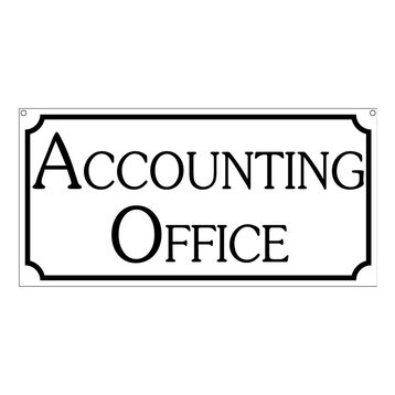 Accounting Office, Aluminum Car Lot Business Advertising Sign, 6"x12"