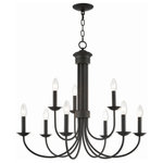 Livex Lighting - Livex Lighting 42687-07 Estate - Nine Light 2-Tier Chandelier - This elegant classic chandelier is impeccably desiEstate Nine Light Ch Bronze *UL Approved: YES Energy Star Qualified: n/a ADA Certified: n/a  *Number of Lights: Lamp: 9-*Wattage:60w Candelabra Base bulb(s) *Bulb Included:No *Bulb Type:Candelabra Base *Finish Type:Bronze