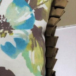 Contrast Silk Knife Pleat Detail - Decorative Pillows