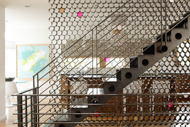 Example of a trendy staircase design in Seattle