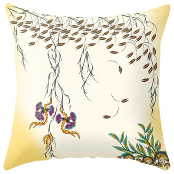 Watercolor Floral Pillow Cover