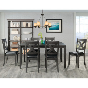 Picket House Furnishings Alexa 7PC Standard Height Dining Set in Gray