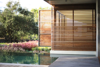Inspiration pour une terrasse minimaliste.