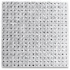 Carrara White Bardiglio Gray Marble Pinwheel Windmill Mosaic Tile Hone, 1 sheet