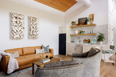 Living room - southwestern living room idea in Houston