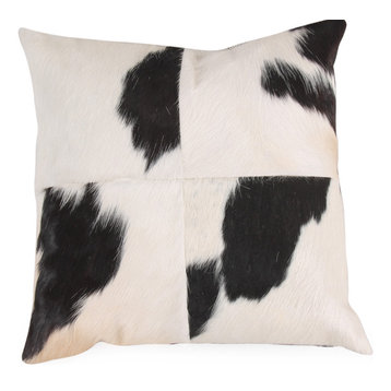 Black and White Cow Hide Pillow Kuh