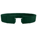 Meridian Furniture - Limitless Velvet Upholstered 15-Piece Modular Sectional, Green - Invest in your home's comfort with this Limitless15 Piece Sectional. This modular unit offers tons of flexibility in the number of ways that you can put each piece in the Limitless collection together to get the ideal customized look. Upholstered in green velvet, this beautiful piece is soft and cool to the touch, so you can feel comfortable from every angle. Button and channel tufting add to this unit's upscale look and contemporary charm.