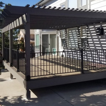 New Composite Deck with Pergola Creates Perfect Outdoor Entertaining Area