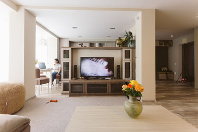 Example of a trendy living room design in Other