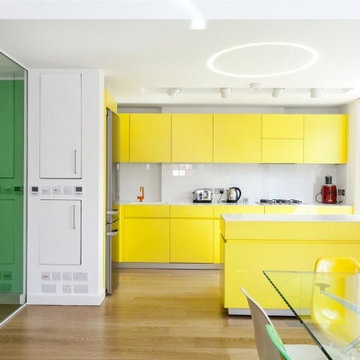 Vibrant Eclectic Kitchen in Primrose Hill, London