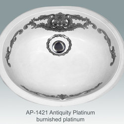 Hand Painted Undermounts by Atlantis Porcelain - Bathroom Sinks