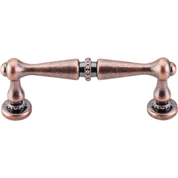 Top Knobs  -  Edwardian Pull 3" (c-c) - Antique Copper