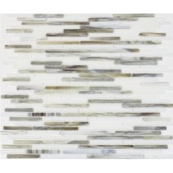 Bestview Glass Mosaic Random Strip Silver Weave 201612 - Tile