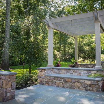 Cherry Hill Patio with Unique Fire Pit