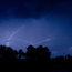 Lightning Over the Valley Night Photography Unframed Wall Art Print, 16"x20"