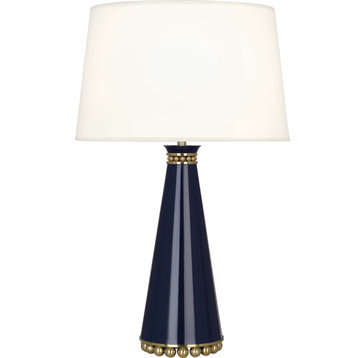 Pearl Table Lamp, Fondine, Midnight Blue/Modern Brass