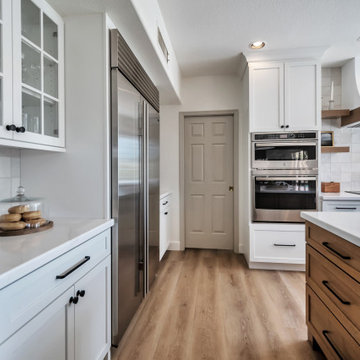 Transitional Kitchen Remodel with Two Tone White Oak