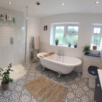White Traditional Bathroom in Sevenoaks