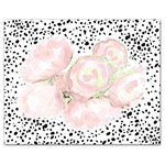 DDCG - Blush and Pin Dot Blooms Canvas Wall Art, 20"x16"x1.25 - This 20x16 premium gallery wrapped canvas features beautiful blush blooms . The wall art is printed on professional grade tightly woven canvas with a durable construction, finished backing, and is built ready to hang. The result is a remarkable piece of wall art that will add elegance and style to any room.