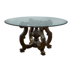 Traditional Glass Dining Tables traditional glass-top dining room tables | houzz Traditional Glass Dining Tables traditional glass-top dining room tables | houzz