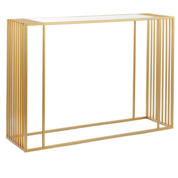Contemporary Gold Metal Console Table 560573